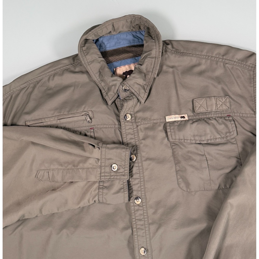 Dakota Grizzly Outdoor Shirt Men's 2XL Green Long Sleeve Pockets DadCore